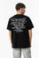 T-shirt com Estampado Traseiro - Preto