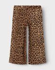 Calças Wide Leg Animal Print - Preto