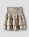 Saia com Folhos - Bege