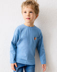 Camisola de Manga Comprida - Azul Médio