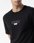 T-shirt com Estampado Traseiro - Preto