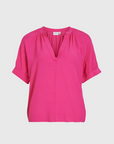 Blusa de Manga Curta - Fuschia