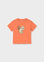 T-shirt com Aplicações - Laranja