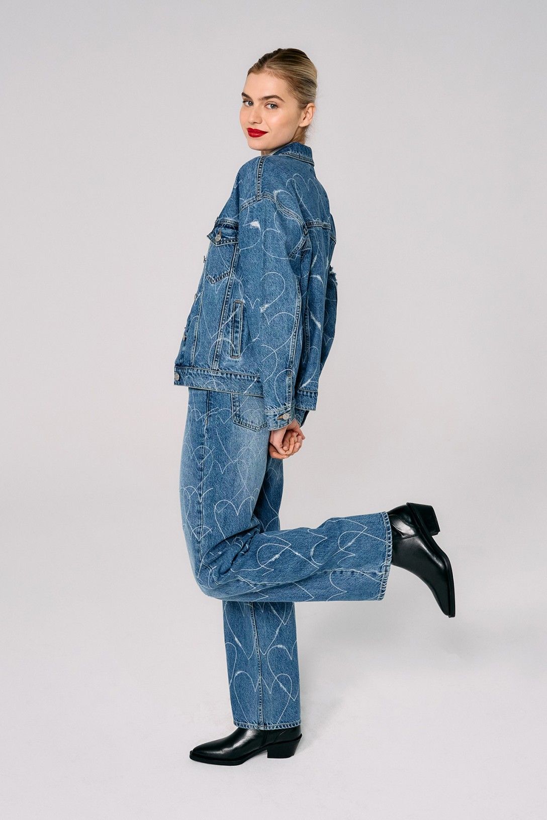 Calças de Ganga Kylie - Azul Médio