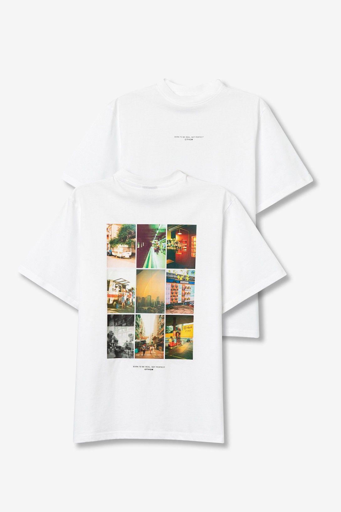 T-shirt com Estampado Traseiro - Branco