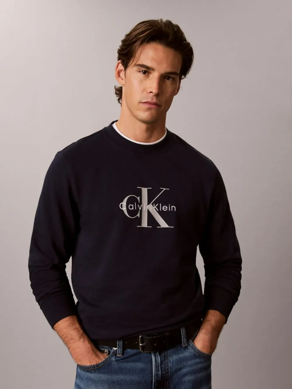 Sweat com Logo - Marinho
