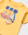 T-shirt com Estampado Interativo - Amarelo