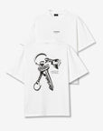T-shirt com Estampado Traseiro - Branco
