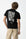 T-shirt com Estampado Traseiro - Preto