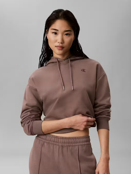 Hoodie com Logo - Bege