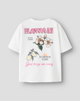 T-shirt com Estampado Traseiro - Branco
