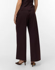 Calças Wide Leg - Bordo