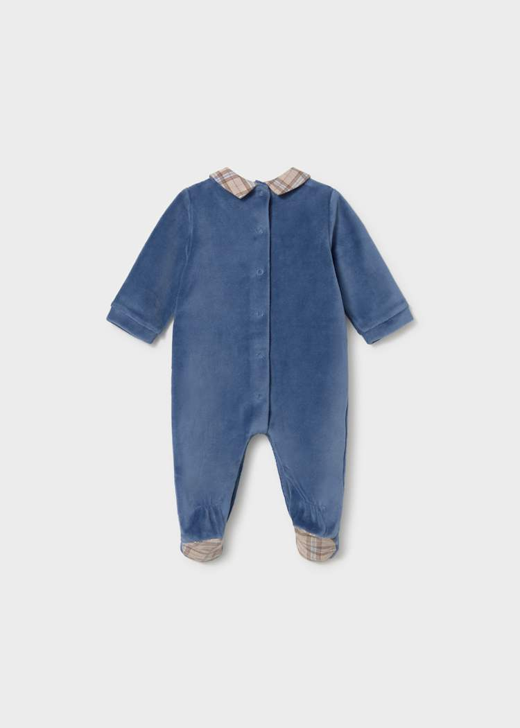 Babygrow com Pé - Azul Médio