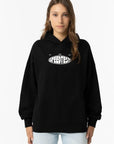 Hoodie com Estampado Traseiro - Preto