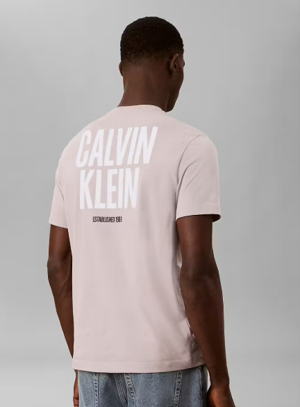 T-shirt com Estampado Traseiro - Bege