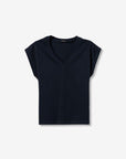 T-shirt Decote em V - Marinho