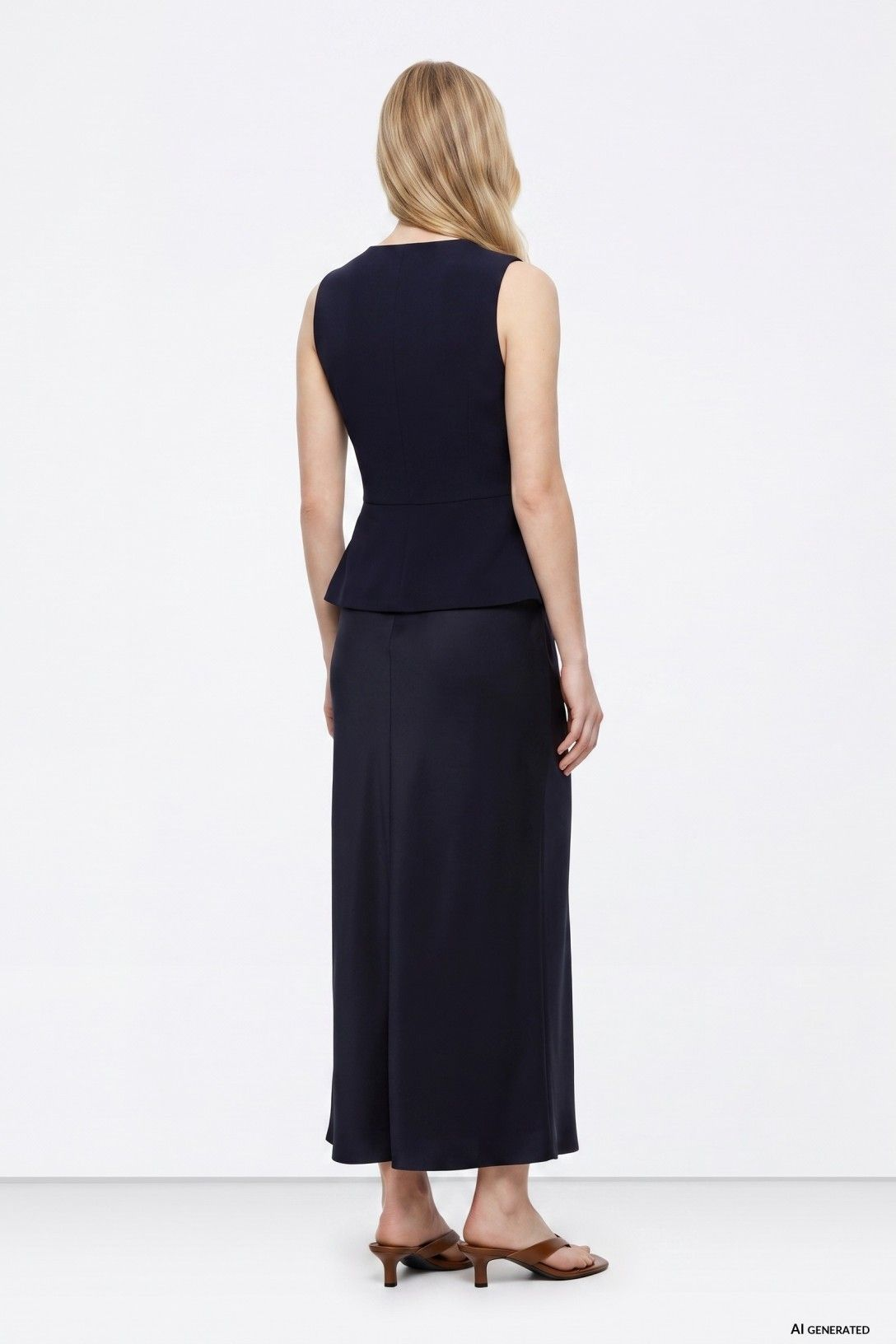 Vestido Midi - Marinho