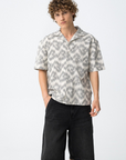 Camisa com Padrão - Bege
