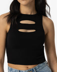 Top de Malha Cut Out - Preto