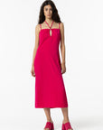 Vestido Midi Cut Out - Fuschia