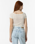 Top  de Malha Cut Out - Branco