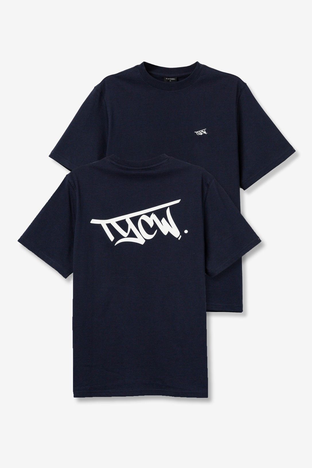 T-shirt com Estampado Traseiro - Marinho