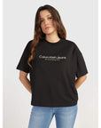 T-shirt com Estampado Traseiro - Preto