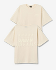 T-shirt com Estampado Traseiro - Bege