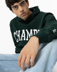 Hoodie com Estampado Frontal - Verde