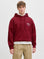Hoodie com Estampado - Bordo