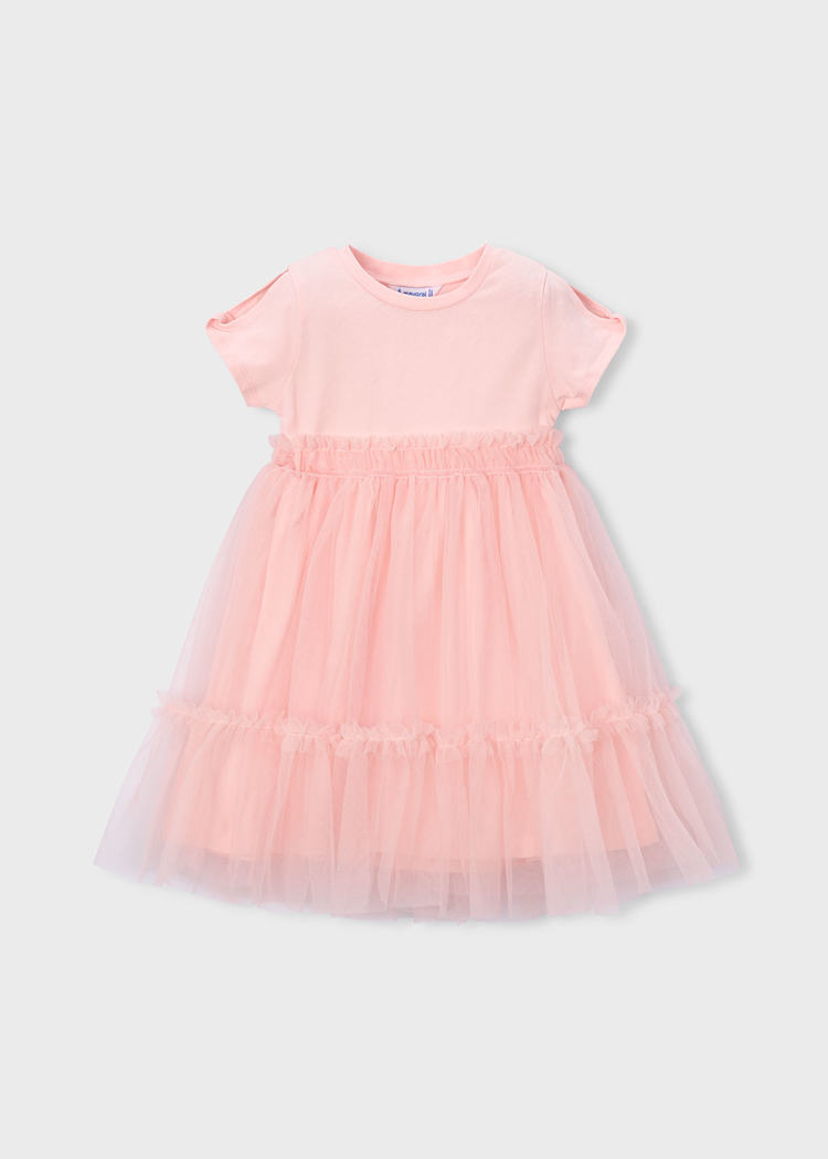 Vestido Combinado - Rosa
