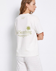T-shirt com Estampado Traseiro - Crú