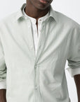 Camisa Efeito Linho - Verde água
