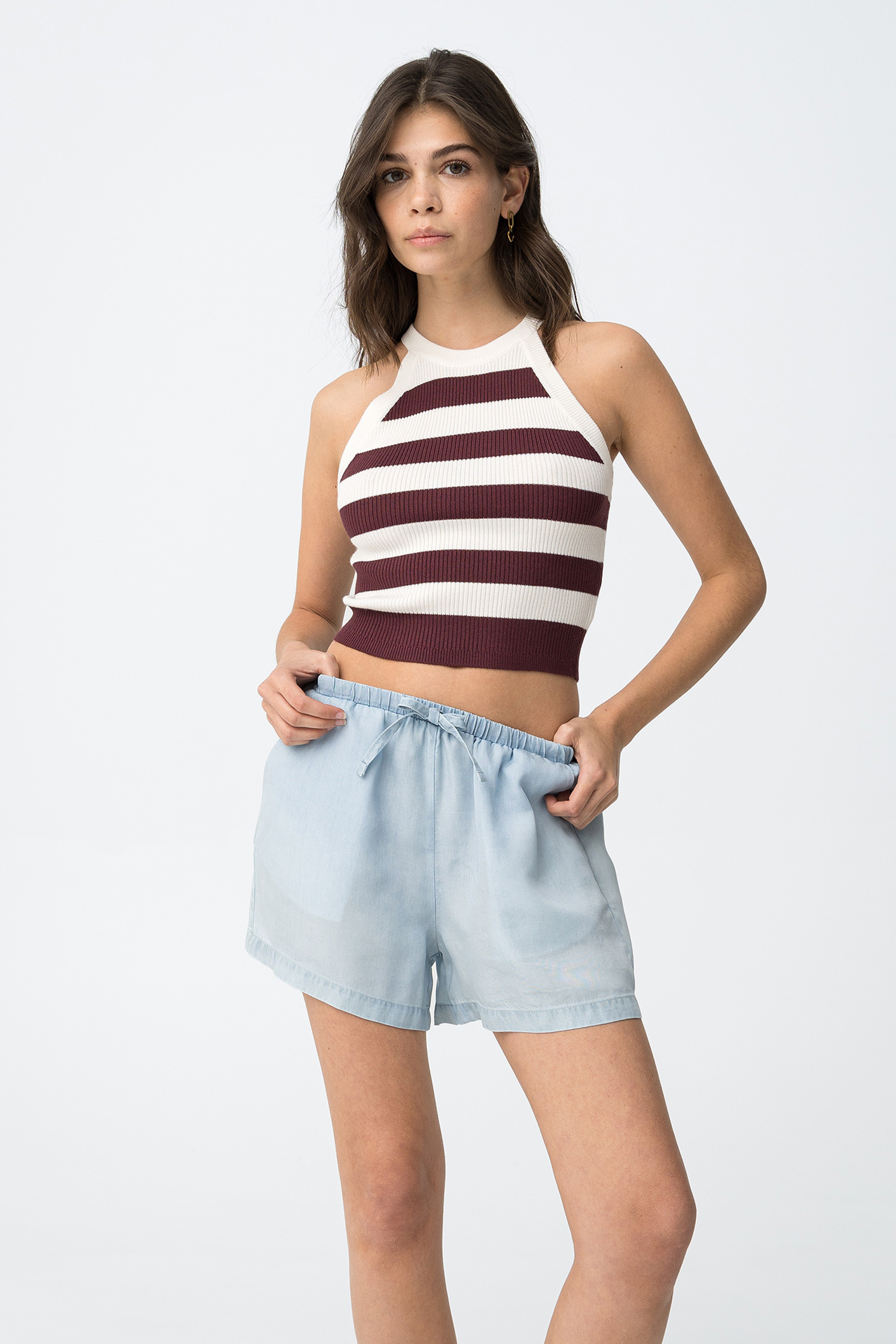 Top Canelado - Bordo