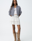 Falda con volantes - Blanca