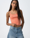 Top Canelado - Coral