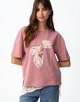 T-shirt Estampada - Rosa