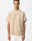 T-shirt com Estampado Traseiro - Bege