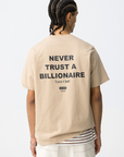 T-shirt com Estampado Traseiro - Bege